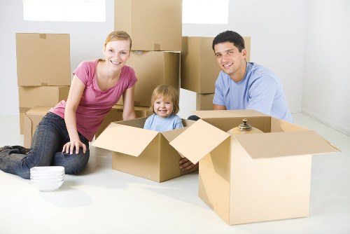 Removal team planning a move in a Hounslow residential street