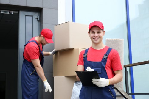 Person reviewing cookie settings on a moving company website