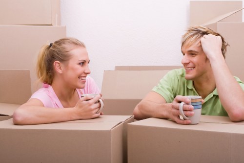 Furniture being moved from a flat during a Hounslow house move