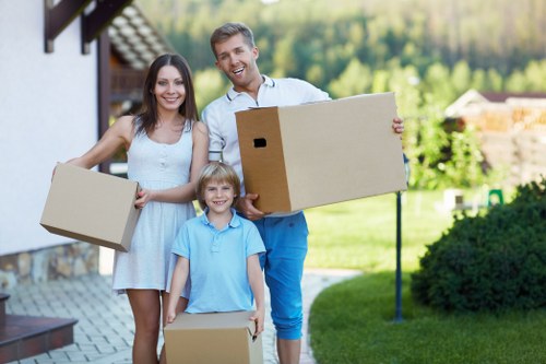 Packing and moving boxes ready for removals in Hounslow