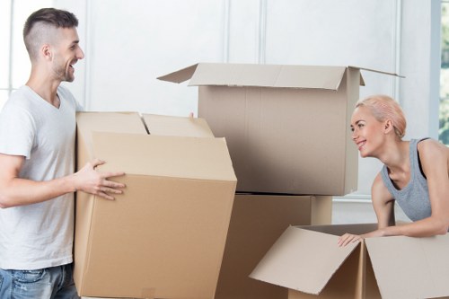 Checklist and packed household items prepared for moving day